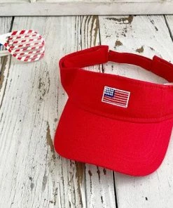 PrfctoLifestyle USA Flag Visor | Sun Visors, Flag Visor Hat, Red White And Blue, Memorial Day Visor Hat, 4th Of July Visor, Sun Hat, Labor Day Beach Hat