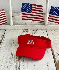 PrfctoLifestyle USA Flag Visor | Sun Visors, Flag Visor Hat, Red White And Blue, Memorial Day Visor Hat, 4th Of July Visor, Sun Hat, Labor Day Beach Hat