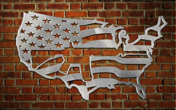 AdvancedMetalArt American Flag USA Map / Flag With AR15 Cut Out Of It. Metal Art. Aluminum 3 AdvancedMetalArt American Flag USA Map / Flag With AR15 Cut Out Of It. Metal Art. Aluminum