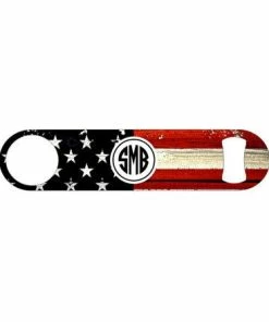 BottomsUpFlasks USA Rustic American Flag Bottle Opener/ Bar Blade By Bottoms Up Flasks - Stainless Steel - BtlOpener #1 Accessories
