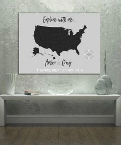Online American Store Patriotic Stickers USA Travel Map, Map Your Travels, Canvas Pushpin Map, Husband Gift, Personalized Canvas, Personalized Map, Personalized Wedding Gift
