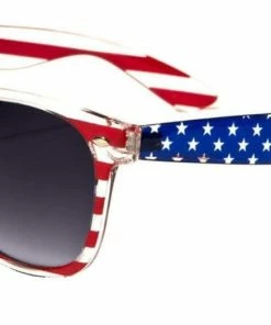 The American Store Clothing Accessories V.W.E. Classic American Patriot Flag Mirror Sunglasses USA