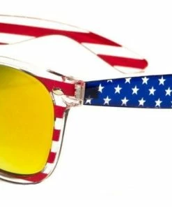 The American Store Clothing Accessories V.W.E. Classic American Patriot Flag Mirror Sunglasses USA