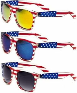The American Store Clothing Accessories V.W.E. Classic American Patriot Flag Mirror Sunglasses USA