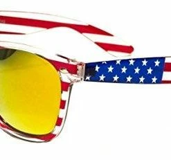 The American Store Clothing Accessories V.W.E. Classic American Patriot Flag Mirror Sunglasses USA