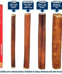 ValueBull All Natural 6 Inch Bully Stick Dog Chews Pets 50 ValueBull All Natural 6 Inch Bully Stick Dog Chews Pets