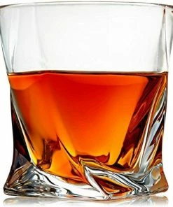 Online American Store Venero Whiskey Glasses - Set Of 4 - Premium Lead-Free Crystal Glass Cups - Large 10 Oz Tasting Tumblers For Drinking Scotch, Bourbon, Irish Whisky, Brandy - Luxury Gift Box For Men Or Women