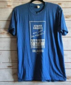 LovelandBoutique Vintage 1980s Blue Across America "We Will Be Heard" Labor Day 1983 Solidarity Day III Oklahoma XL T-Shirt Mens Clothing