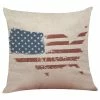 Onlineamericanstore Vintage American Flag Pillow Cases Cotton Linen Sofa Cushion Cover Home Decor