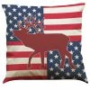 Onlineamericanstore Vintage American Flag Pillow Cases Cotton Linen Sofa Cushion Cover Home Decor Accessories