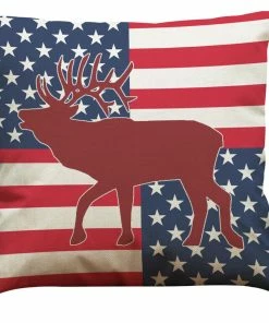 Onlineamericanstore Vintage American Flag Pillow Cases Cotton Linen Sofa Cushion Cover Home Decor Accessories