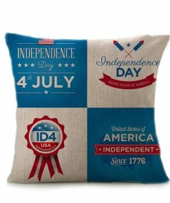 Onlineamericanstore Vintage American Flag Pillow Cases Cotton Linen Sofa Cushion Cover Home Decor