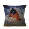 Onlineamericanstore Vintage American Flag Pillow Cases Cotton Linen Sofa Cushion Cover Home Decor Accessories