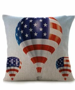 Onlineamericanstore Vintage American Flag Pillow Cases Cotton Linen Sofa Cushion Cover Home Decor Accessories
