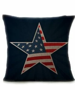 Onlineamericanstore Vintage American Flag Pillowcase For The Pillow 45*45 Velvet Pillow Cover Pillowcase