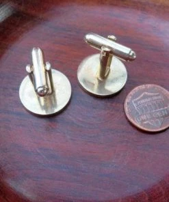 Online American Store Clothing Accessories Vintage Gold Toned American Flag Patriotic Old Glory America U.S.A. Cufflinks Cuff Links