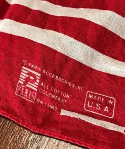 The American Store Vintage Patriotic American Flag PARIS Color Fast Bandanna/Handkerchief