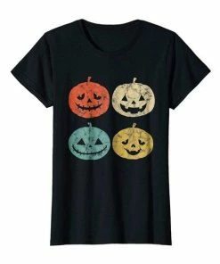 FredGreeneDesign Vintage Pumpkin T-Shirt Funny Pumpkin Halloween Gift Shirt