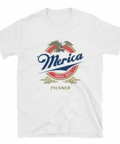 Online American Store Vintage Unisex Merica T-shirt, Fourth Of July Shirt, 4th Of July Shirt, Merica Miller Lite, Merica Miller Lite Tee, Independence Day Women Clothing