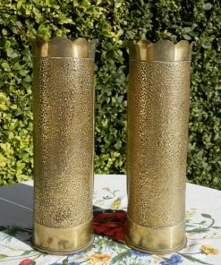 The American Store American Vintage Collection Vintage WW1 American Trench Art Shell Cases. Militaria World War 1. Antique Brass Artillery Shell Case Vases. Sweet Hearts. Remington Gun. 16 The American Store American Vintage Collection Vintage WW1 American Trench Art Shell Cases. Militaria World War 1. Antique Brass Artillery Shell Case Vases. Sweet Hearts. Remington Gun.