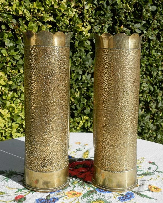 The American Store American Vintage Collection Vintage WW1 American Trench Art Shell Cases. Militaria World War 1. Antique Brass Artillery Shell Case Vases. Sweet Hearts. Remington Gun. 7 The American Store American Vintage Collection Vintage WW1 American Trench Art Shell Cases. Militaria World War 1. Antique Brass Artillery Shell Case Vases. Sweet Hearts. Remington Gun.