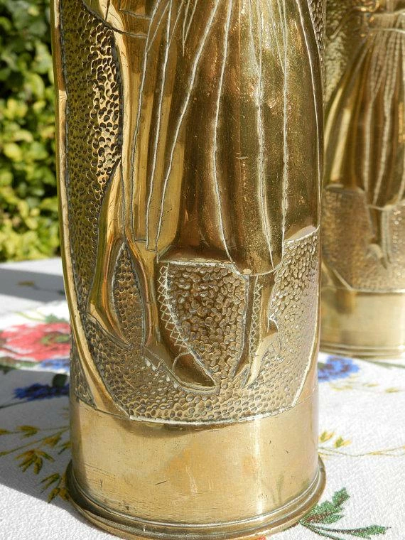 The American Store American Vintage Collection Vintage WW1 American Trench Art Shell Cases. Militaria World War 1. Antique Brass Artillery Shell Case Vases. Sweet Hearts. Remington Gun. 11 The American Store American Vintage Collection Vintage WW1 American Trench Art Shell Cases. Militaria World War 1. Antique Brass Artillery Shell Case Vases. Sweet Hearts. Remington Gun.