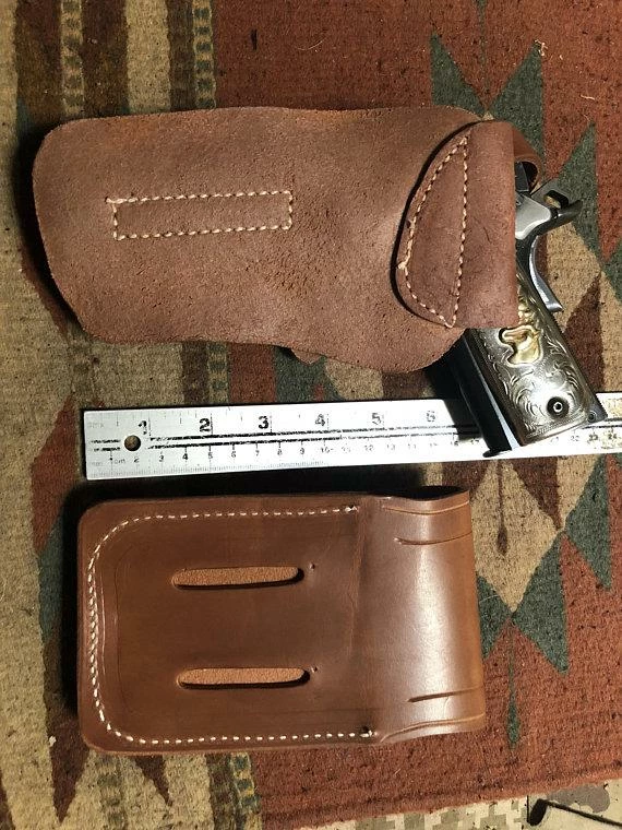 The American Store Military Clothing & Accessories Western Leather Holster & Magazine Pouch Fits Colt 45 Model 1911 Springfield Ruger Remington RIA Citadel Kimber 10 The American Store Military Clothing & Accessories Western Leather Holster & Magazine Pouch Fits Colt 45 Model 1911 Springfield Ruger Remington RIA Citadel Kimber
