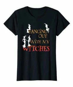 FredGreeneDesign Halloween Clothing Witch Halloween Shirt - Hanging Out With My Witches T-Shirt