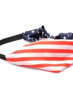 Onlineamericanstore Women American Flag Sporting Sweatband Stretch Headband Hair Band Hairbands Bandana Headwrap Girls Hair Accessories