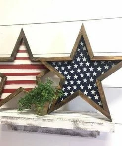 RiOakWesternDesign Wood Stars - Fourth Of July Decor - Americana Decor - Star Decor - Rustic Home Decor - American Flag Wall Hanging - Rustic Wood Star