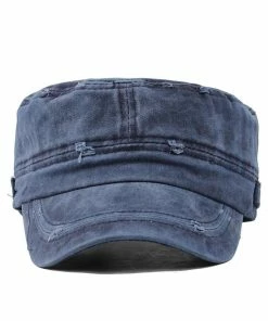 The American Store Baseball Caps [FLB] 2016 Classic Vintage Flat Top Mens Washed Caps And Hat Adjustable Fitted Thicker Cap Winter Warm Military Hats For Men