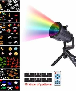 GERUITE Lighting Online Store Laser Christmas Lights 16 Patterns Christmas Laser Snowflake Projector Outdoor LED Waterproof Disco Lights Home Garden Star Light Indoor Decoration