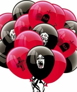 Online American Store 16pcs Fun & Scary Assorted Printed Halloween Party Balloons Trick Or Treat Orange Black Latex Balloons Zombie Party Fun