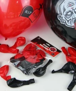 Online American Store 16pcs Fun & Scary Assorted Printed Halloween Party Balloons Trick Or Treat Orange Black Latex Balloons Zombie Party Fun