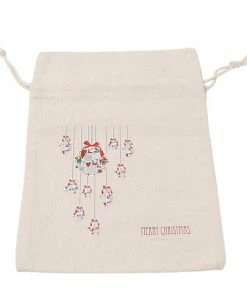 The American Store 1PC 2017 New Year Christmas Candy Bag Santa Claus Drawstring Canvas Sack Tableware Rustic Vintage Stockings Gift Bag GI899499