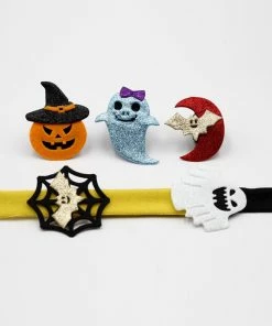 Shop2841004 Store 10 Chrismas Patted Circle Clap Ring Halloween Kids Masquerade Party Performance Pumpkin Witch Ghost Bat Bracelet Ornament Gifts Halloween Kids Clothing