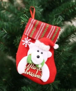 Super Dancing Queen Christmas Ornaments 1PC Christmas Stockings Hanging Christmas Tree Decoration Ornaments New Year Candy Bag Gifts Socks Stocking Xmas Ornament S35