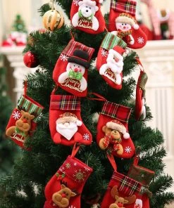 Super Dancing Queen Christmas Ornaments 1PC Christmas Stockings Hanging Christmas Tree Decoration Ornaments New Year Candy Bag Gifts Socks Stocking Xmas Ornament S35