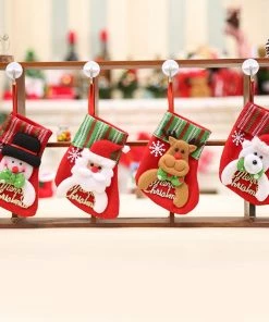 Super Dancing Queen Christmas Ornaments 1PC Christmas Stockings Hanging Christmas Tree Decoration Ornaments New Year Candy Bag Gifts Socks Stocking Xmas Ornament S35