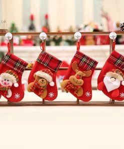 Super Dancing Queen Christmas Ornaments 1PC Christmas Stockings Hanging Christmas Tree Decoration Ornaments New Year Candy Bag Gifts Socks Stocking Xmas Ornament S35