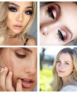 The American Store Halloween Temporary Tekashi69 Tattoos 1PC Flash Metallic Waterproof Tattoo Gold Silver Women Fashion Henna YS-51 Peacock Feather Design Face Freckle Temporary Tattoo