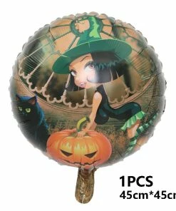 The Wheat Party Store 1PC Halloween Props Window Prop Warning Line Plastic Skull Head Warning Tape Signs Halloween Decoration Witch Balloons Lot