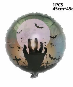 The Wheat Party Store 1PC Halloween Props Window Prop Warning Line Plastic Skull Head Warning Tape Signs Halloween Decoration Witch Balloons Lot
