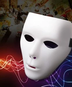 Hommy Store Halloween Mask 1Pc Cool PVC Mask Ghost Dance Masks Hip Hop Mask White Night Lights For Home Bar Nightclub Party Props Supplies 18 Hommy Store Halloween Mask 1Pc Cool PVC Mask Ghost Dance Masks Hip Hop Mask White Night Lights For Home Bar Nightclub Party Props Supplies
