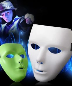 Hommy Store Halloween Mask 1Pc Cool PVC Mask Ghost Dance Masks Hip Hop Mask White Night Lights For Home Bar Nightclub Party Props Supplies 17 Hommy Store Halloween Mask 1Pc Cool PVC Mask Ghost Dance Masks Hip Hop Mask White Night Lights For Home Bar Nightclub Party Props Supplies