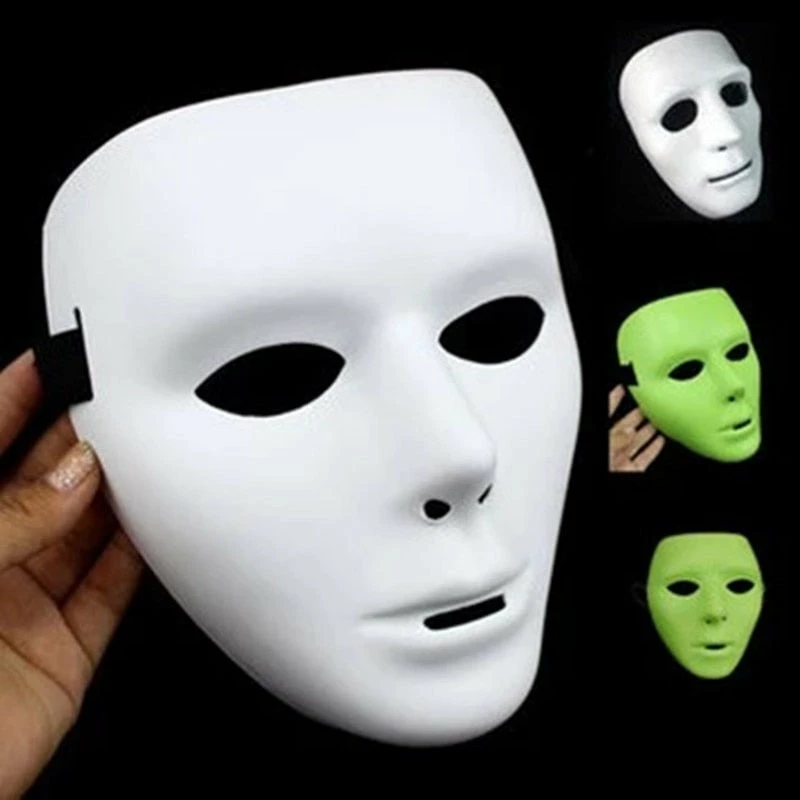Hommy Store Halloween Mask 1Pc Cool PVC Mask Ghost Dance Masks Hip Hop Mask White Night Lights For Home Bar Nightclub Party Props Supplies 7 Hommy Store Halloween Mask 1Pc Cool PVC Mask Ghost Dance Masks Hip Hop Mask White Night Lights For Home Bar Nightclub Party Props Supplies