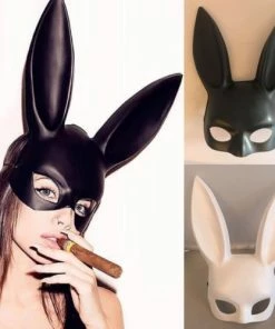 Shop4448011 Store 1Pc Halloween Laides Bunny Mask Party Bar Nightclub Costume Rabbit Ears Mask UK Halloween Mask