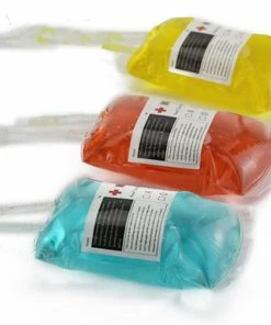 The American Store Halloween Prop 1Pc300ML Transparent Clear Blood Bag Pvc Reusable Blood Energy Drink Bag Halloween Decoration Pouch Props Vampire Party Supplies