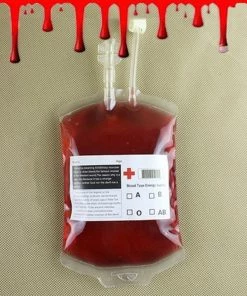 The American Store Halloween Prop 1Pc300ML Transparent Clear Blood Bag Pvc Reusable Blood Energy Drink Bag Halloween Decoration Pouch Props Vampire Party Supplies