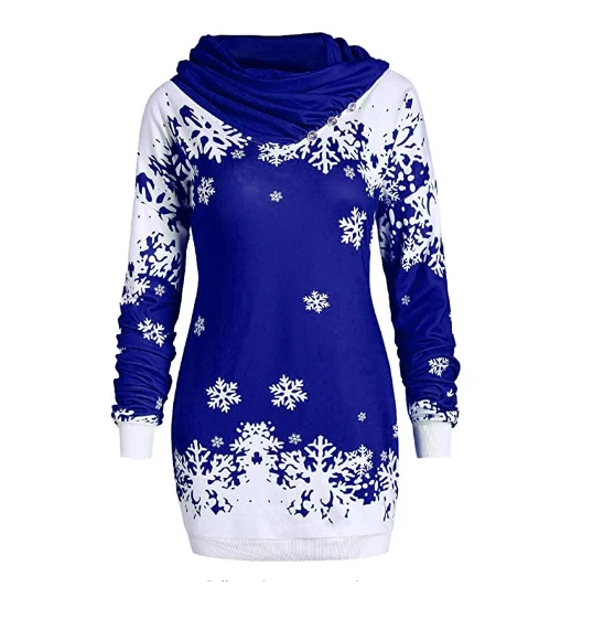TONSEE Store Christmas Women Clothing 2018 Christmas Sweatshirt Women New Fashions Santa Claus Snowflake Skew Neck Autumn Causal Long Pullover Sweatshirts Clothes 3 TONSEE Store Christmas Women Clothing 2018 Christmas Sweatshirt Women New Fashions Santa Claus Snowflake Skew Neck Autumn Causal Long Pullover Sweatshirts Clothes